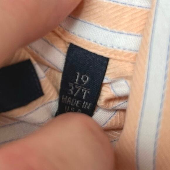 Burberry London Men's Pink & White Stripe Cotton Button Up Dress Shirt 19-37T - Picture 3 of 5